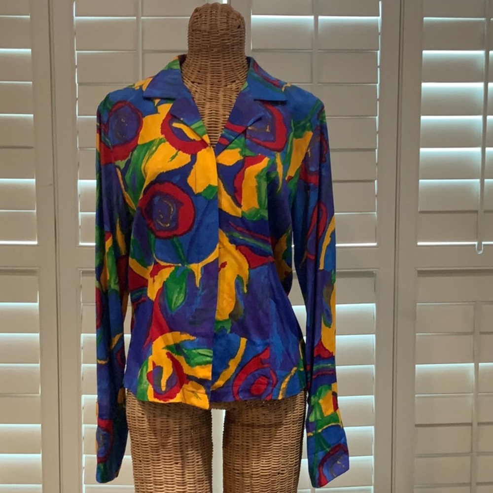 Colorful Abstract Women's Blouse